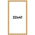 thumbnail image 1 of 22x41 Frame Gold Rustic Solid Wood Picture Frame | 1.25 Inch Wide Moulding | Rustique Gold, 1 of 8
