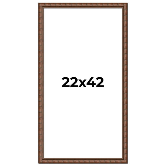 22x42 Dark Brown Bamboo Real Wood Picture Frame Width 1.5 inches | Interior Frame Depth 0.5 inches
