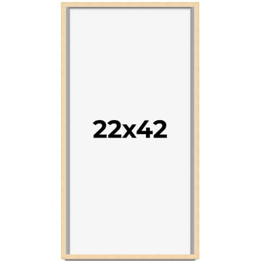 22x42 Frame Beige Real Wood Picture Frame Width 0.75 inches | Interior Frame Depth 0.5 inches |