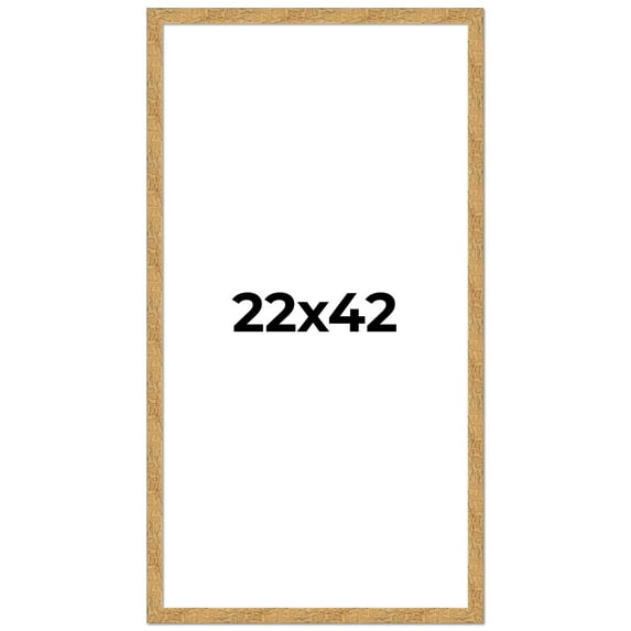 22x42 Frame Beige Real Wood Picture Frame Width 1.25 inches | Interior Frame Depth 0.5 inches |