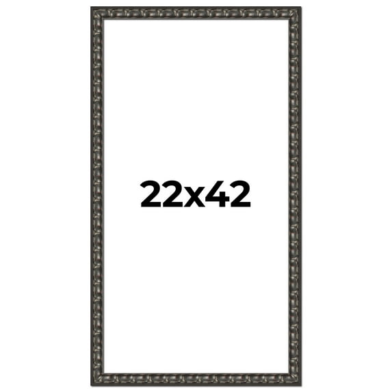 22x42 Frame Black-Brown Medieval Solid Wood Picture Frame | 1.5 Inch Moulding Width | Gotham