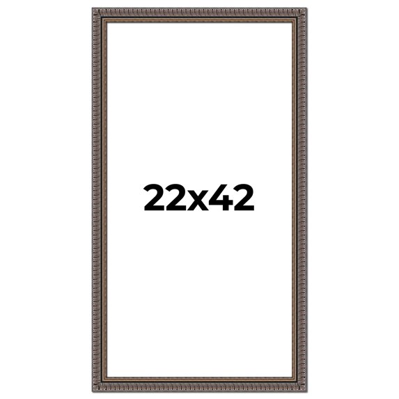 22x42 Frame Black Feather Payton Ornate Solid Wood Picture Frame Width 1.75 Inches | Interior Depth