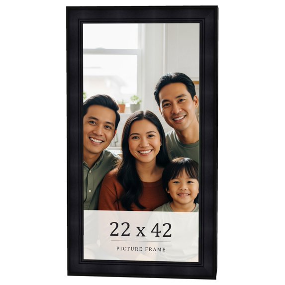 22x42 Frame Black Passaggi Solid Wood Picture Frame Width 1.5 Inches | Interior Depth 0.5 Inches |