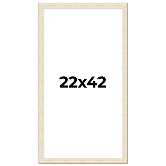 22x42 Frame White Real Wood Picture Frame Width 1.5 inches | Interior Frame Depth 0.5 inches | Barn