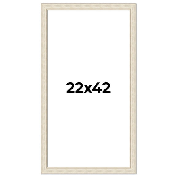 22x42 Frame White Real Wood Picture Frame Width 1.75 inches | Interior Frame Depth 0.5 inches |