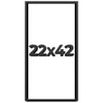 thumbnail image 1 of 22x42 Shadow Box Frame Black | 1 inches Deep Real Wood Contemporary Shadowbox Display Frame | UV, 1 of 8