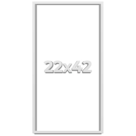 22x42 Shadow Box Frame White | 1 Inches Deep Real Wood Contemporary Shadowbox Display Frame | UV