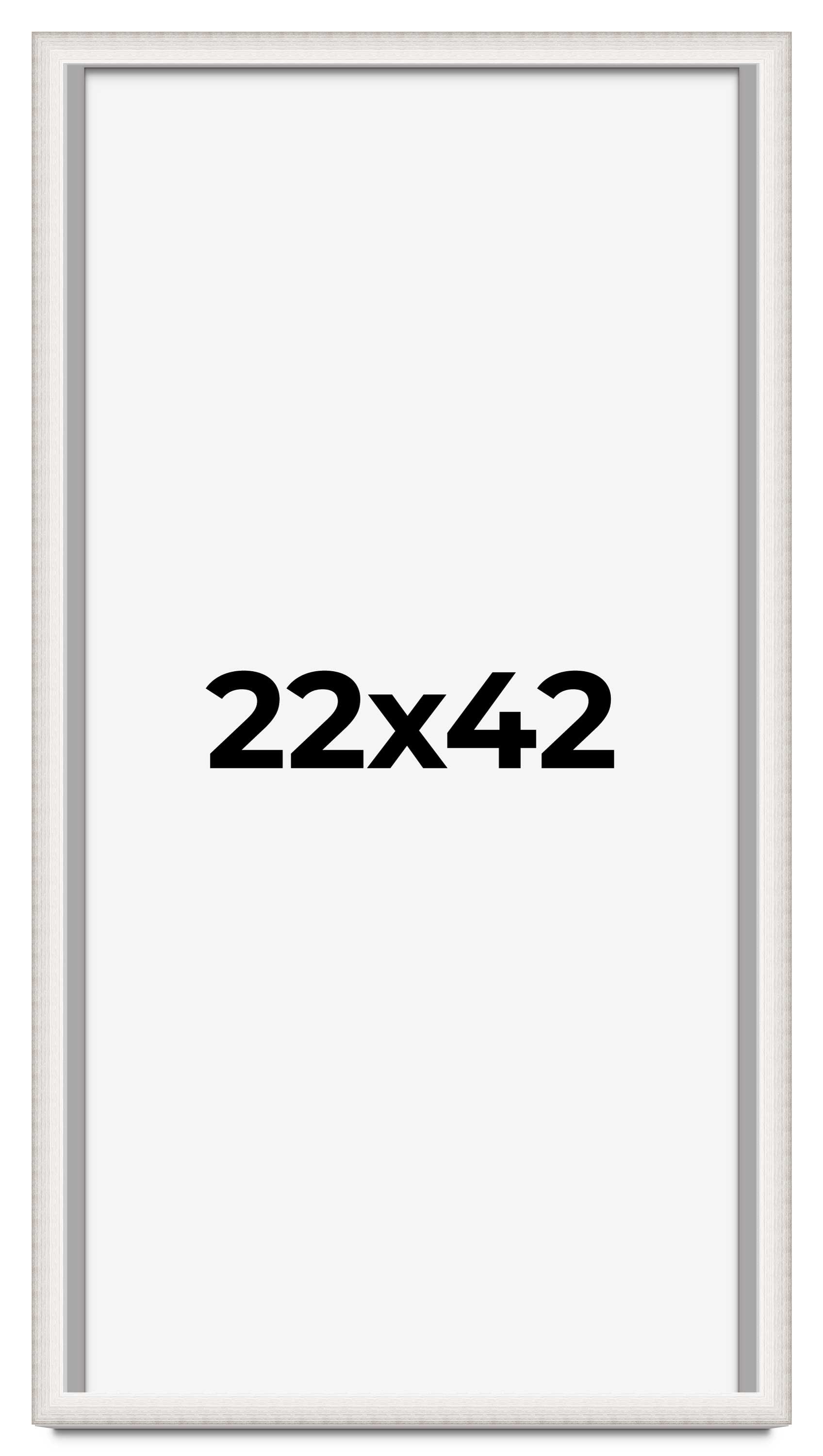 22x42 Shadow Box Silver Brushed Striped Display Frame | 1.625 Inches ...