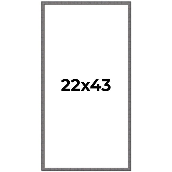 22x43 Frame Blue Kingsley Pewter Solid Wood Picture Frame Width 0.75 Inches |Interior Depth 0.5