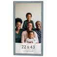 thumbnail image 1 of 22x43 Frame Blue Scuffed Farm Board Solid Wood Picture Frame Width 0.75 Inches | Interior Depth 0.5, 1 of 8