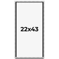 thumbnail image 1 of 22x43 Frame Brushed Silver Solid Wood Picture Frame | 0.75 Inch Moulding Width | Rabbet Depth 0.75, 1 of 5