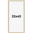 thumbnail image 1 of 22x43 Frame Natural Wood Picture Frame | 0.75 Inch Moulding Width | with UV Acrylic Plexiglass,, 1 of 8