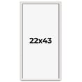 thumbnail image 1 of 22x43 Shadow Box Silver Brushed Striped Display Frame | 1.625 Inches Deep | 1 Inch Moulding Width |, 1 of 8