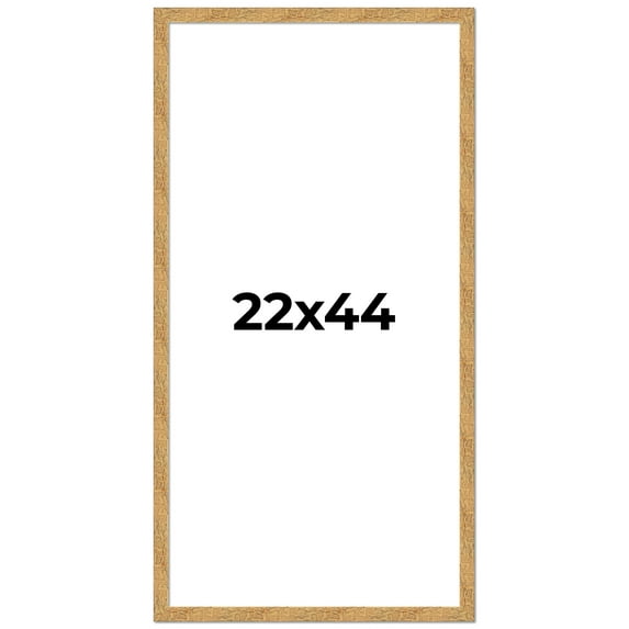 22x44 Frame Beige Real Wood Picture Frame Width 1.25 inches | Interior Frame Depth 0.5 inches |
