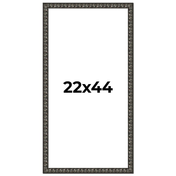 22x44 Frame Black-Brown Medieval Solid Wood Picture Frame | 1.5 Inch Moulding Width | Gotham