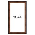 thumbnail image 1 of 22x44 Frame Brown Walnut Gold Ornate Trim Solid Wood Plein Air Picture Frame | 3 Inch Moulding, 1 of 8