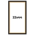 thumbnail image 1 of 22x44 Frame Gold Real Wood Picture Frame Width 2.25 Inches | Interior Frame Depth 0.5 Inches |, 1 of 8