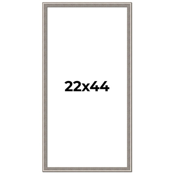 22x44 Frame Grey Real Wood Picture Frame Width 1.25 inches | Interior Frame Depth 0.5 inches | Hans