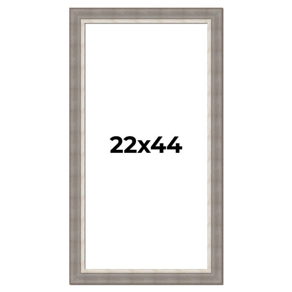 22x44 Frame Grey Real Wood Picture Frame Width 2.75 Inches | Interior Frame Depth 0.5 Inches |