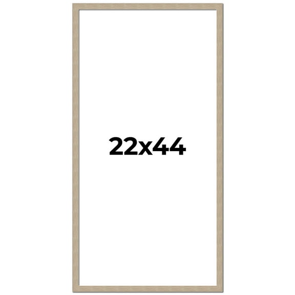22x44 Frame Grey Solid Wood Picture Frame Width 1 Inches | Interior Frame Depth 0.5 Inches |