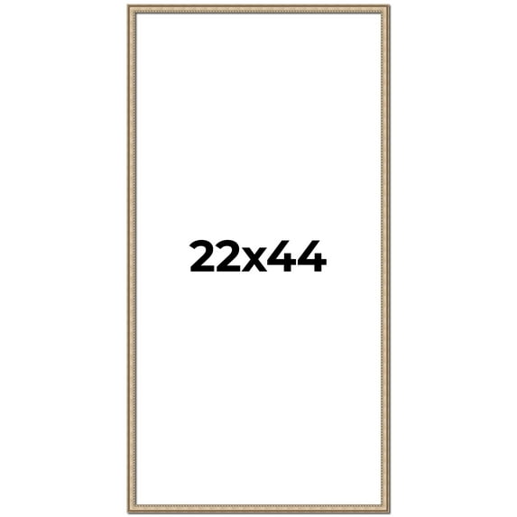 22x44 Frame Silver Real Wood Picture Frame Width 0.75 Inches | Interior Frame Depth 0.5 Inches |