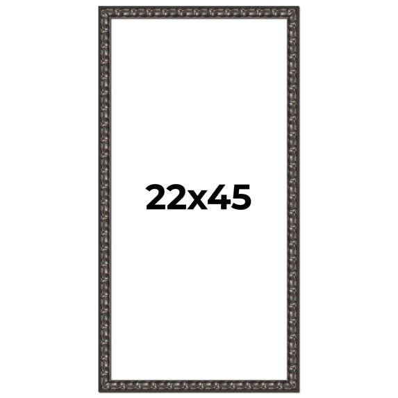 22x45 Frame Black-Brown Medieval Solid Wood Picture Frame | 1.5 Inch Moulding Width | Gotham