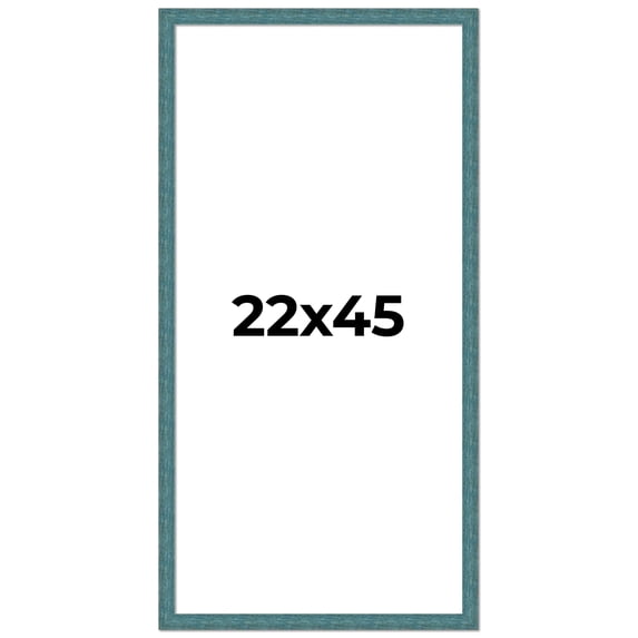 22x45 Frame Blue Rustic Barnwood Solid Wood Picture Frame Width 1.25 Inches | Interior Depth 0.5