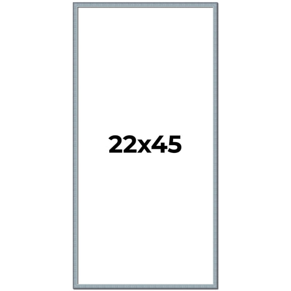 22x45 Frame Blue Scuffed Farm Board Solid Wood Picture Frame Width 0.75 Inches | Interior Depth 0.5