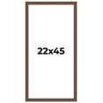 thumbnail image 1 of 22x45 Frame Brown Farmhouse Solid Wood Picture Frame Width 1.5 Inches | Interior Frame Depth 0.5, 1 of 8