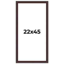 22x45 Frame Brown Round Mahogany Solid Wood Picture Frame | 1.625 Inch Moulding Width | with UV