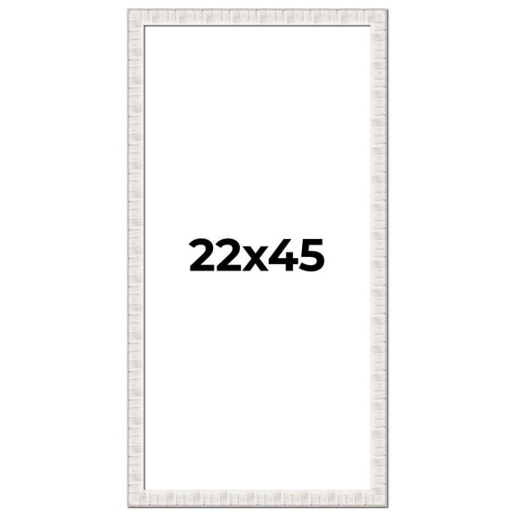 22x45 Frame White Sonoma Rustic Wood Picture Frame | 1.5 Inch Moulding Width | Complete with UV