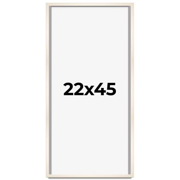 22x45 Frame White Wheat Solid Wood Picture Frame | Moulding Width 0.75 Inches | Interior Depth 0.5