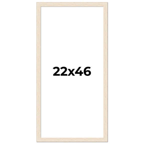 22x46 Frame White Barnwood Picture Frame Includes UV Acrylic Plexiglass, Acid Free Foam Backing