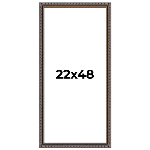 22x48 Frame Black Feather Payton Ornate Solid Wood Picture Frame Width 1.75 Inches | Interior Depth