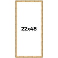 thumbnail image 1 of 22x48 Frame Gold Bamboo Solid Wood Picture Frame | 1 Inch Moulding Width | Interior Frame Depth, 1 of 8