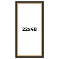 thumbnail image 1 of 22x48 Frame Gold Real Wood Picture Frame Width 2.25 Inches | Interior Frame Depth 0.5 Inches |, 1 of 8