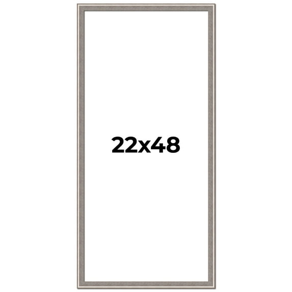 22x48 Frame Grey Real Wood Picture Frame Width 1.25 inches | Interior Frame Depth 0.5 inches | Hans