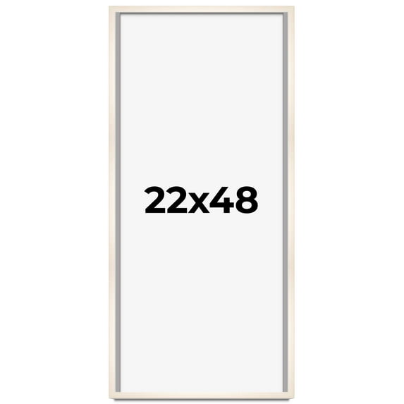 22x48 Frame White Wheat Solid Wood Picture Frame | Moulding Width 0.75 Inches | Interior Depth 0.5