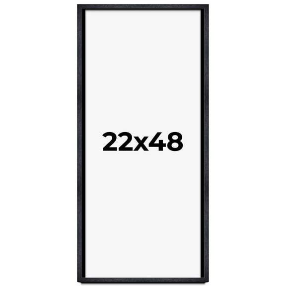 22x48 Shadow Box Frame Black | 1 Inches Deep Real Wood Farmhouse Shadowbox Display Frame | UV