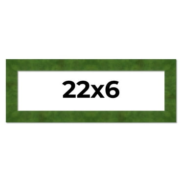22x6 Frame Green Burl Solid Wood Picture Frame | 1.75 Inches Moulding Width | Interior Frame Depth