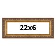 thumbnail image 1 of 22x6 Frame Vintage Gold Solid Wood Picture Frame | 2.5 Inch Moulding Width | Ornate Bronze Museo, 1 of 8