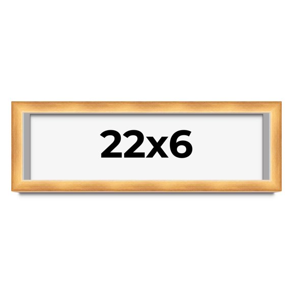 22x6 Shadow Box Bronze Cross-Brushed Display Frame | 1.625 Inches Deep Solid Wood | UV Resistant