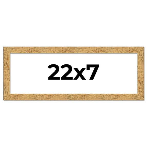22x7 Frame Beige Real Wood Picture Frame Width 1.25 inches | Interior Frame Depth 0.5 inches |