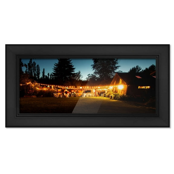 22x7 Frame Black Picture Frame - Complete Modern Photo Frame Includes UV Acrylic Shatter Guard Front, Acid Free