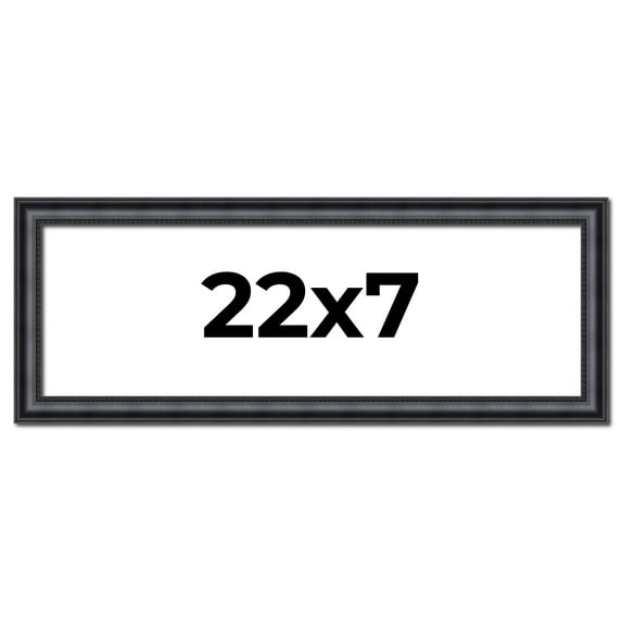 22x7 Frame Black Real Wood Picture Frame Width 1.25 inches | Interior Frame Depth 0.5 inches |