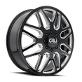 thumbnail image 1 of 22x8.25 Cali 9115D Invader Dually Front Gloss Black/Milled Wheel 8x210 (115mm), 1 of 2