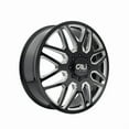 thumbnail image 1 of Cali Off-Road 9115D-22881BMR232 Invader Dually 9115D Gloss Black Milled Spokes Wheel - 22 x 8.25 in., 8-165.1 mm, -232 mm Offset, 121.3 mm, 1 of 3