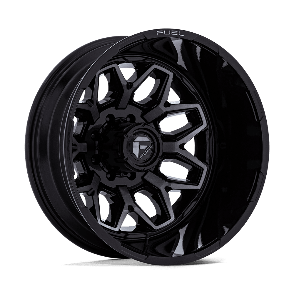 22x8 25 Fuel Off Road D875 Flux Black Brushed DUALLY REAR Wheel 8x210 22x8-25-fuel-off-road-d875-flux-black-brushed-dually-rear-wheel-8x210