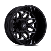 Fuel Off-Road - Flux Dually - 22in, Cast Aluminum, Gloss Black Brush Fc Gray Dddt, 22X8.25, 8X210,227mm, 194933370528, SAE J2530 JWL VIA
