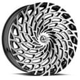 thumbnail image 1 of 22x8.5 Azara AZA-523 Gloss Black & Machined Wheel 5x108/5x4.5 (38mm), 1 of 2